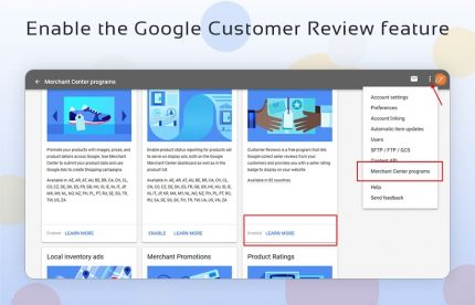 enable-google-customer-review-feature