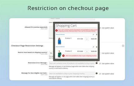 restriction-on-checkout-page