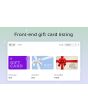 <h4><b>How to purchase from site frontend: </b></h4>All the active generated gift coupons will be displayed on the site front-end listing page just like other simple products. For examples, we have created three cards with each type of email, printed, off