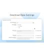 <h4>Download Account Data Configuration:</h4> You can use this configuration to let customers download their personal data. You can select whether a request will be handled automatically, by customers, or by an administrator. You can also set email notifi