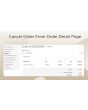 The <b>Order Details</b> page, which is the page seen on clicking view orders has the Cancel Order option on it.