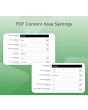 
<h4><b>PDF Content Area Settings:</b></h4> </br> Customize all text styling, price, colours and content. Choose the content descriptions or any additional content information. 
